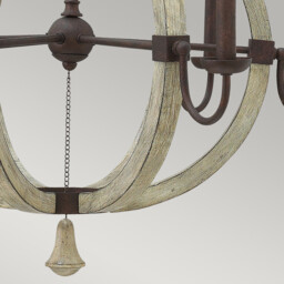 Middlefield 6 Light Chandelier Iron Rust Finish, E14 - thumbnail 5