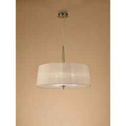 Loewe Single Pendant 3 Light E27, Antique Brass With Soft Bronze Shade - thumbnail 2