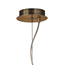 Loewe Single Pendant 3 Light E27, Antique Brass With Soft Bronze Shade - thumbnail 3
