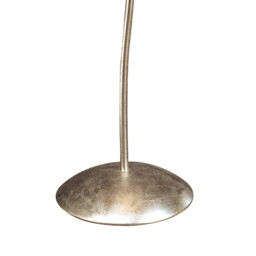 Paola Floor Lamp 1 Light E27, Silver Painted With Black Shade & Black Glass Droplets - thumbnail 3