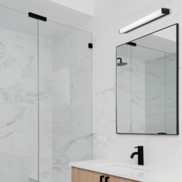 Zambelis 55cm Bathroom Over Mirror Light Black Matt LED 3000K IP44 - thumbnail 2