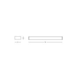 Zambelis 55cm Bathroom Over Mirror Light Black Matt LED 3000K IP44 - thumbnail 5