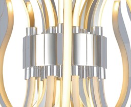 Versailles Ceiling Pendant LED Light 256W, 12339lm, 3000K Polished Chrome, White Acrylic - thumbnail 5
