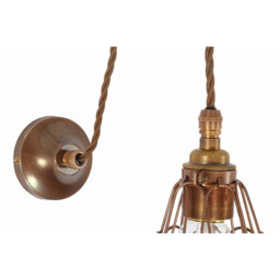 Apoch Wall Light, Antique Brass, Bronze Cage - thumbnail 3