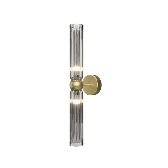 Antic Modern Up & Down Wall Lamp Gold 2xG9 Grey Shade - image 1