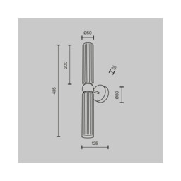Antic Modern Up & Down Wall Lamp Gold 2xG9 Grey Shade - thumbnail 2