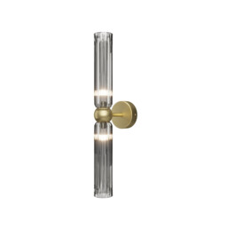 Antic Modern Up & Down Wall Lamp Gold 2xG9 Grey Shade