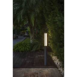 Logar LED Outdoor Tall Bollard Light Dark Grey IP54 - thumbnail 2