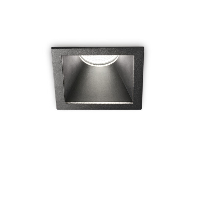 Game Square Recessed Downlight Black 8.4cm 2700K