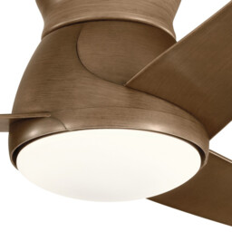 Kichler Eris 3 Blade 132cm Ceiling Fan with LED Light Walnut IP44 Remote Control - thumbnail 3