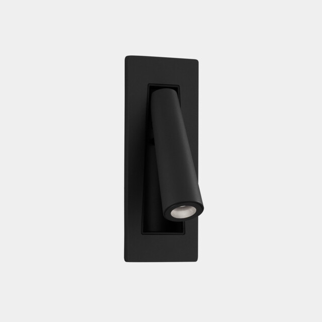 Gamma LED Recessed Fold Away Reading Light Metallic Black IP20 2.1W 2700K