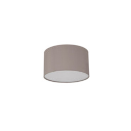 Baymont White 3 Light E27 Flush With 30cm x 17cm Faux Silk Shade, Grey/White Laminate & Frosted Acrylic Diffuser - thumbnail 5