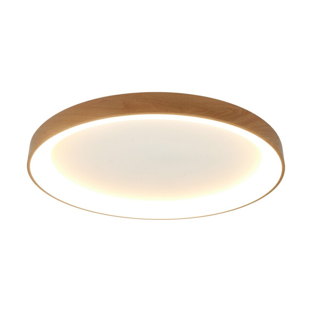 Niseko II Ring Ceiling 90cm 78W LED, 2700K-5000K Tuneable, 6200lm, Remote Control, Wood, 3yrs Warranty - image 1