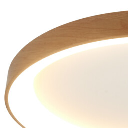 Niseko II Ring Ceiling 90cm 78W LED, 2700K-5000K Tuneable, 6200lm, Remote Control, Wood, 3yrs Warranty - thumbnail 3