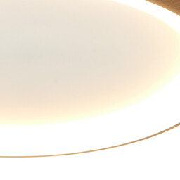 Niseko II Ring Ceiling 90cm 78W LED, 2700K-5000K Tuneable, 6200lm, Remote Control, Wood, 3yrs Warranty - thumbnail 5