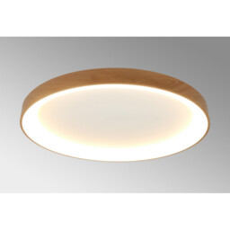 Niseko II Ring Ceiling 90cm 78W LED, 2700K-5000K Tuneable, 6200lm, Remote Control, Wood, 3yrs Warranty - thumbnail 2