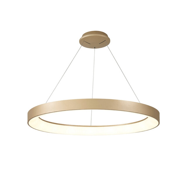 Niseko II Ring Pendant 90cm 66W LED, 2700K-5000K Tuneable, 5440lm, Remote Control, Gold, 3yrs Warranty - image 1