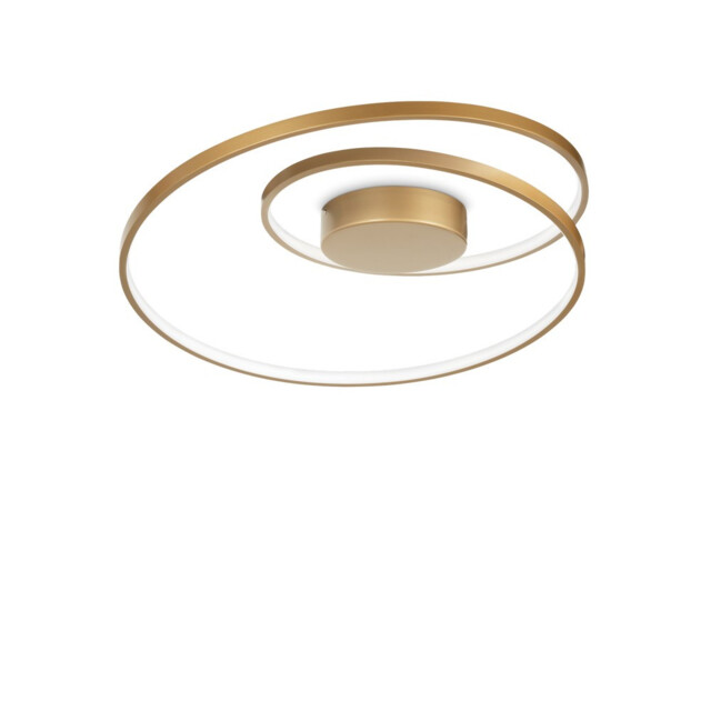 Oz LED Decorative Swirl Integrated LED Semi Flush Light Gold, 3000K - image 1