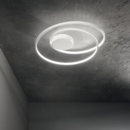 Oz LED Decorative Swirl Integrated LED Semi Flush Light Gold, 3000K - thumbnail 2