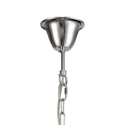 Olivia Pendant With Grey Shade 8 Light E14 Polished Chrome/Crystal - thumbnail 5