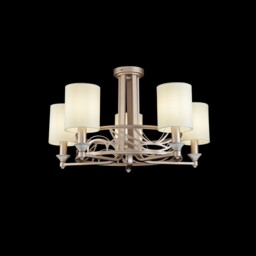 Vittoria Chandelier Cream with Gold, 5 Light, E14 - thumbnail 2