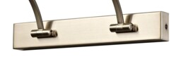 Walton Small 2 Arm Wall Lamp, Picture Light, 1 x 14W LED, 3000K, 1070lm, Satin Nickel - thumbnail 5