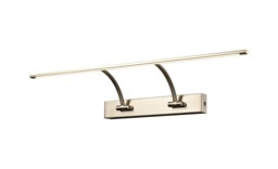 Walton Small 2 Arm Wall Lamp, Picture Light, 1 x 14W LED, 3000K, 1070lm, Satin Nickel - thumbnail 1