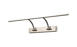 Walton Small 2 Arm Wall Lamp, Picture Light, 1 x 14W LED, 3000K, 1070lm, Satin Nickel - thumbnail 3