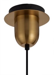 Yorktown Dome Ceiling Pendant E27 With 30cm Globe Glass, Brass Gold, Matt Black, Clear - thumbnail 5