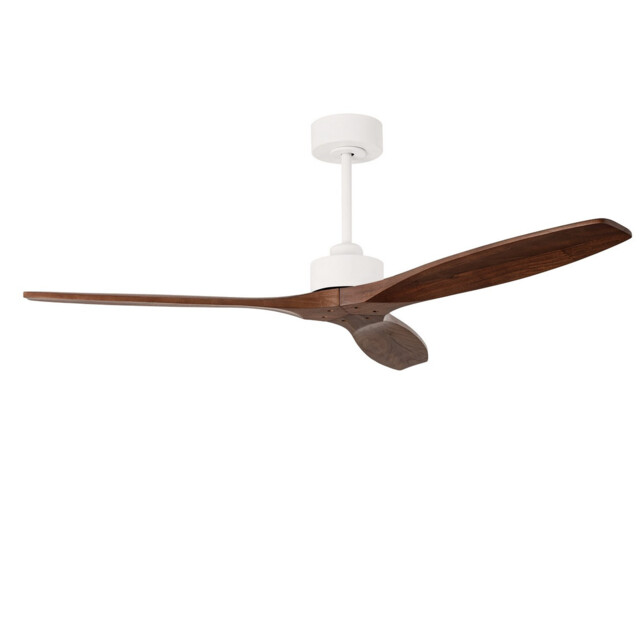 Stem 133cm Ceiling Fan White With Dark Wood Blades