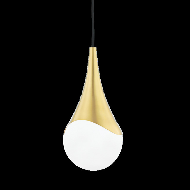 Ariana 1 Light Small Pendant Aged Brass