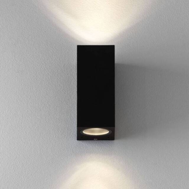 Chios 150 Outdoor Up Down Wall 2 Light Black IP44, GU10
