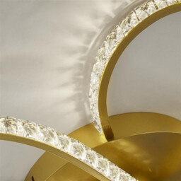 Daisy 5 Light LED Flush Fitting, Gold, Clear Crystals 4000K - thumbnail 3