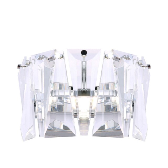 Puntes Flush Wall Lamp Chrome, 1 Light, E14 - image 1