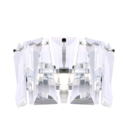 Puntes Flush Wall Lamp Chrome, 1 Light, E14 - thumbnail 1