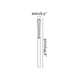 Rush LED Outdoor Bollard 370cm Dark Grey Pole Lamp 2700K 360º IP65 - thumbnail 3