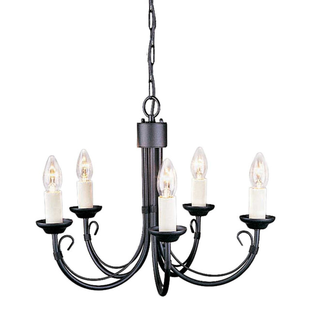Chartwell 5 Light Chandelier Black Finish, E14 - image 1