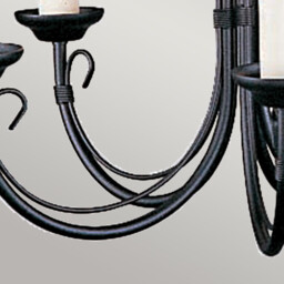 Chartwell 5 Light Chandelier Black Finish, E14 - thumbnail 2