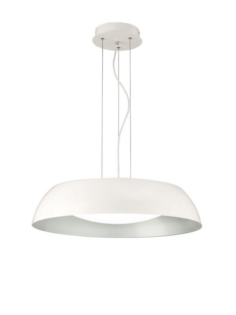 Argenta Ceiling Pendant Large 30W LED 3000K, 3000lm, Matt White, Silver, White Acrylic - image 1