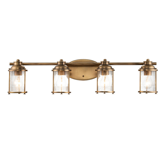 Kichler Ashland Bay Wall Lamp Natural Brass, IP44 - image 1
