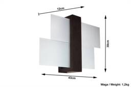 Feniks 1 Light Flush Wall Light Black, E27 - thumbnail 3