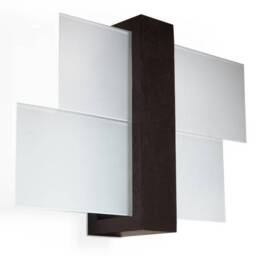 Feniks 1 Light Flush Wall Light Black, E27