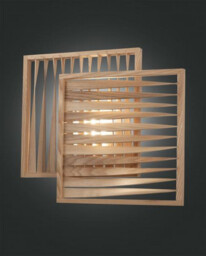 Loft Integrated LED Wall Light Ash Wood Glass - thumbnail 1