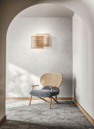 Loft Integrated LED Wall Light Ash Wood Glass - thumbnail 3