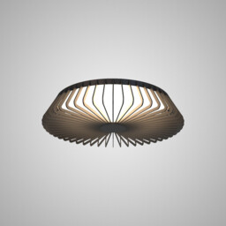 Himalaya 53cm Round Ceiling (Light Only), 56W LED, 2700-5000K Tuneable White, 2500lm, Remote Control, Black, 3yrs Warranty - thumbnail 2