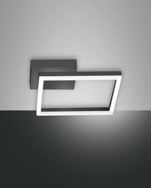 Bard Integrated LED Semi Flush Light Anthracite Glass