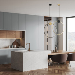 Viora 60cm Pendant Ceiling Light Gold Matt-Black Matt Ring LED 3000K Dimmable - thumbnail 2