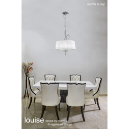 Louise Oval White Organza Shade Suitable For, M5280, 540/600x260mm - thumbnail 3