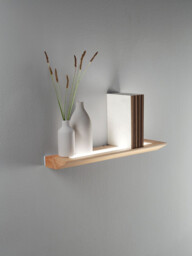 Linus LED Wall Uplight Oak Glass - thumbnail 3