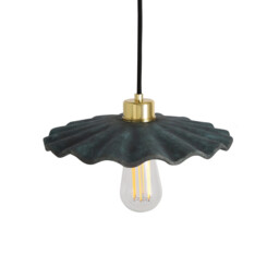 Kapok Pendant Blue Earth, Polished Brass - thumbnail 3